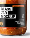 Glass Jar with Tomato Chutney Mockup