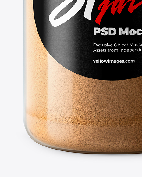 Jar with Ground Nutmeg Mockup