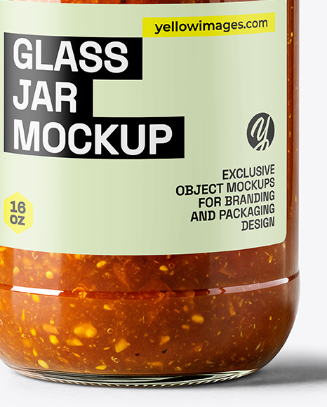 Jar with Tomato Chutney Mockup