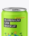 330ml Aluminium Can With Matte Finish Mockup