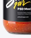 Glass Jar with Pizza Sauce Mockup