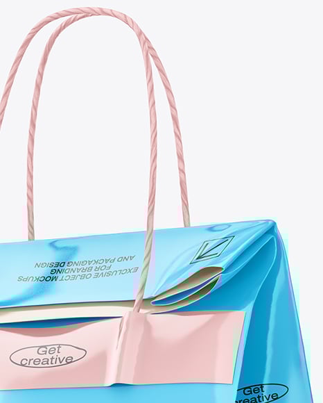 Glossy Paper Shopping Bag Mockup