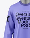 Men's Oversize Sweatshirt w/ Mannequin Mockup - Front View