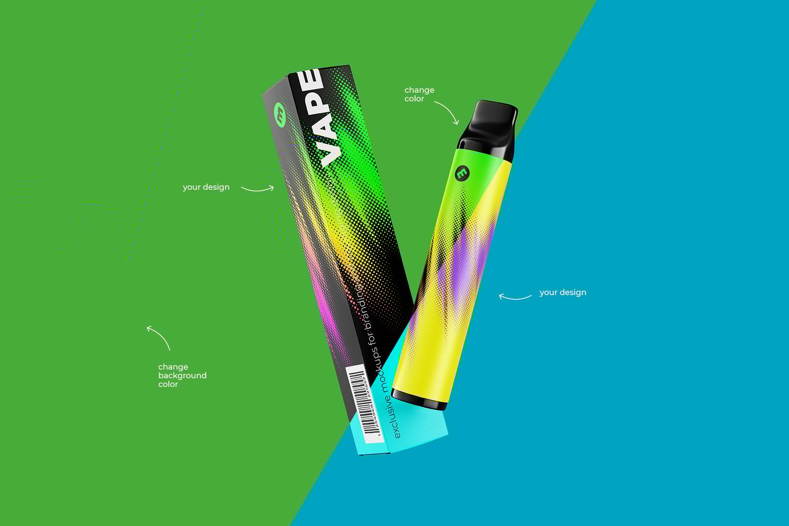 Vape E-liquid Device Mockup