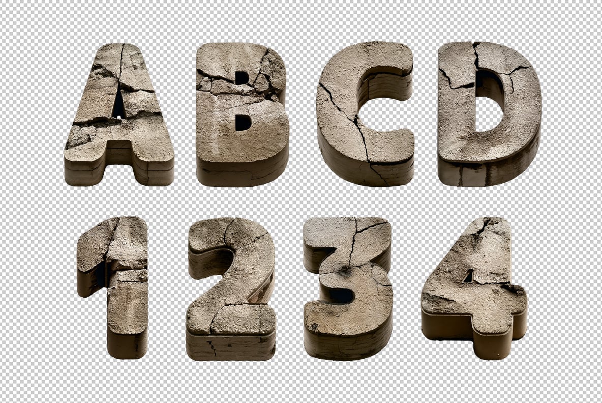 Broken Concrete Font