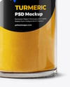 Glass Spice Jar with Turmeric Mockup