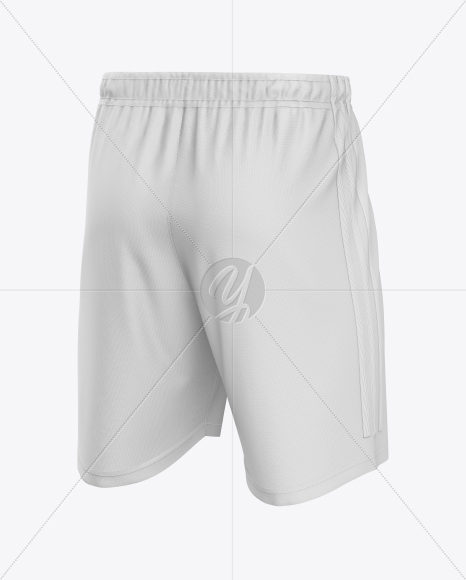 Soccer Shorts Mockup - Back Half Side View