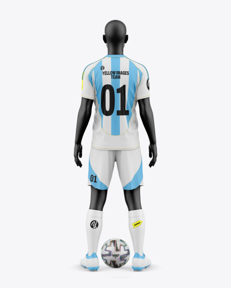 Soccer Kit w/ Mannequin Mockup - Back View