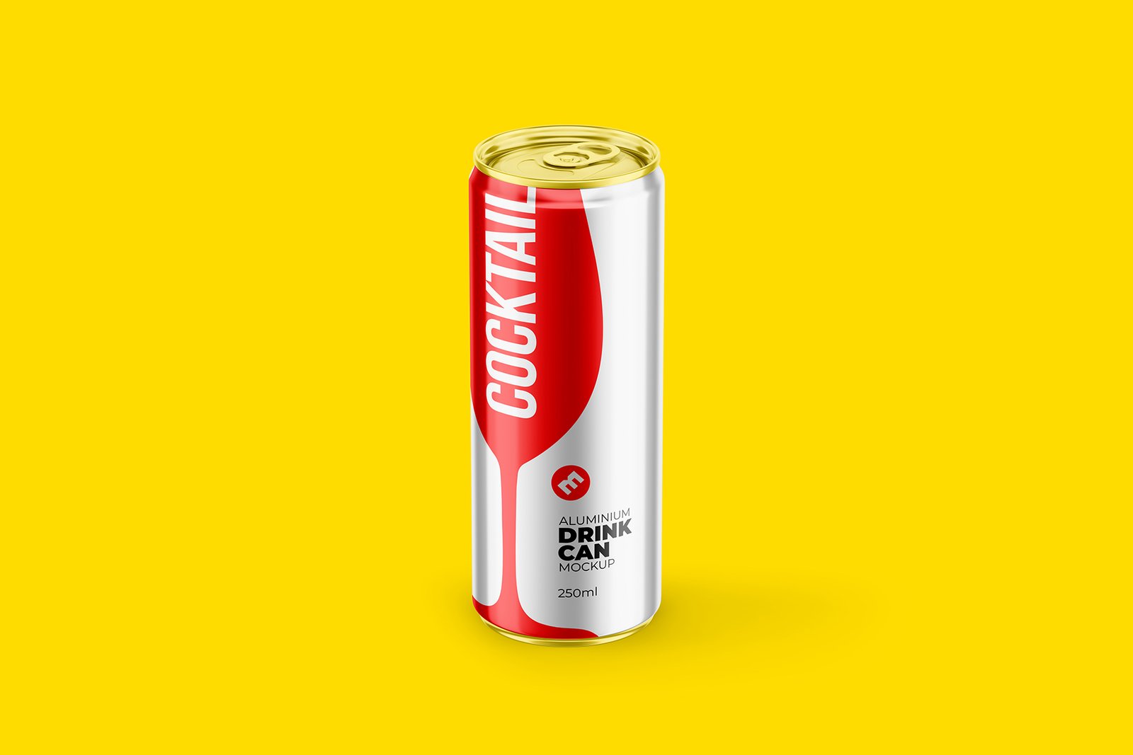 Slim 250ml Aluminium Can Mockup