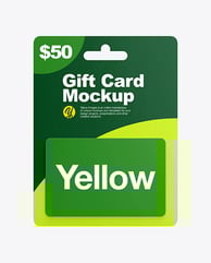 Gift card psd mockup