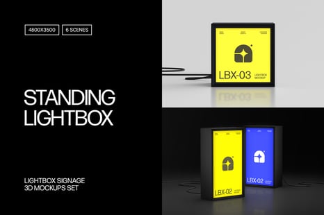 Lightbox Signage Mockups - Indoor Advertising Mockups