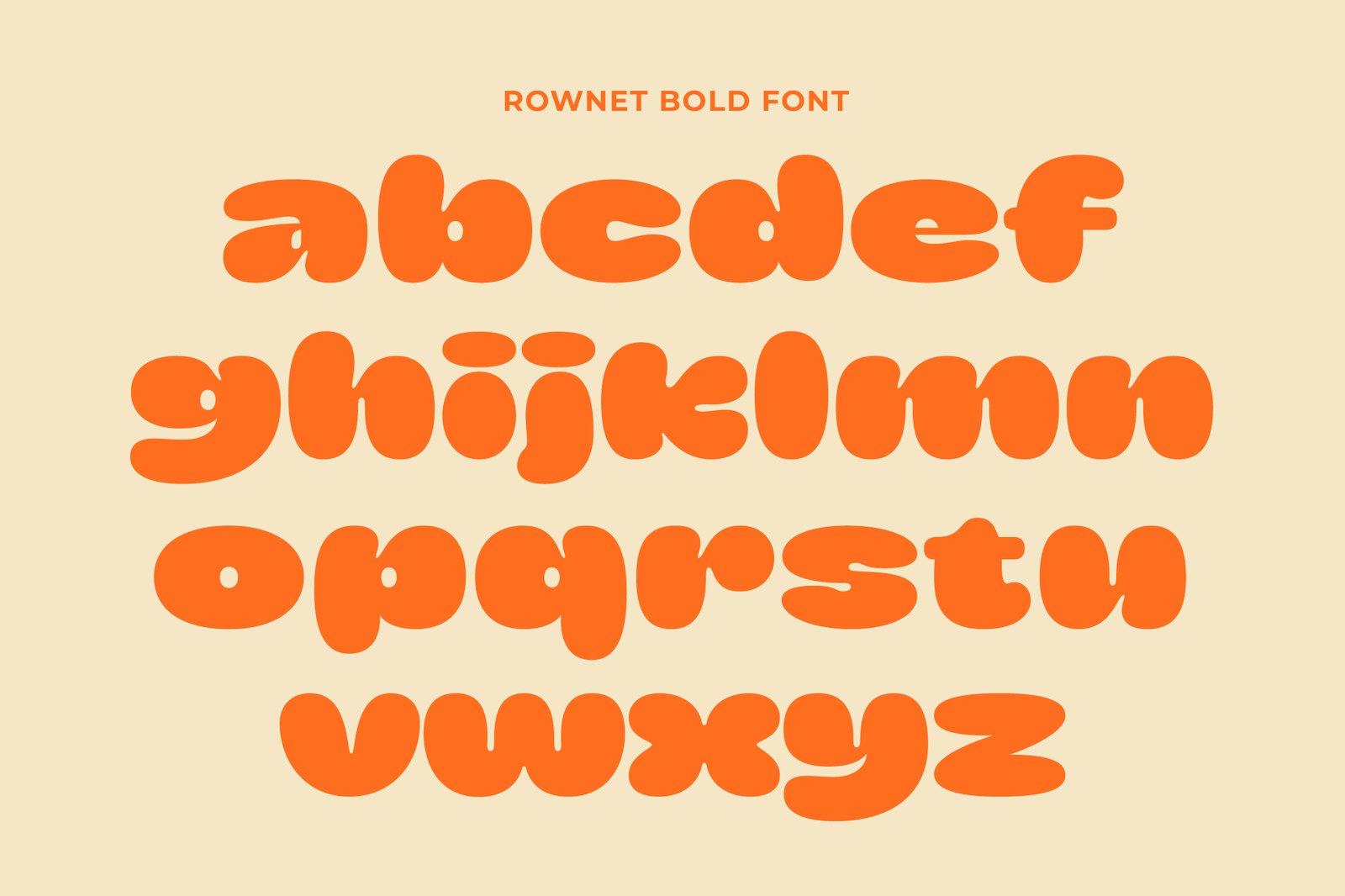 Rownet - Rounded Bold Font