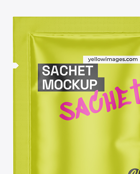 Glossy Sachet Mockup