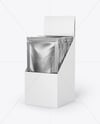 Box With Metallic Sachets Mockup