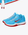 Basketball Shorts with Ball and Sneakers Mockup