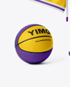 Basketball Shorts with Ball and Sneakers Mockup