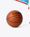 Basketball Shorts with Ball and Sneakers Mockup