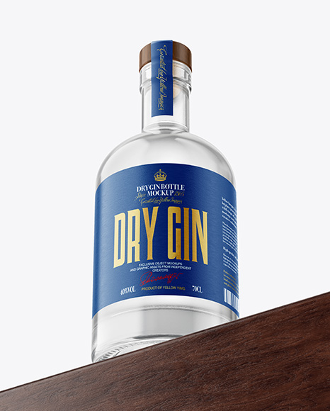 Dry Gin Bottle Mockup - Notebook sticker mockup