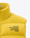 Matte Down Vest Mockup – Front View