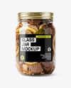 Glass Jar with Canned Stewed Meat Mockup