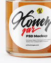 Glass Jar with Sage Honey Mockup