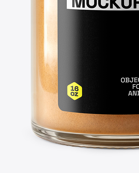 Glass Jar with Cinnamon Powder Mockup