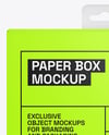 Glossy Paper Box w/ Hang Tab Mockup
