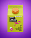 Matte Drink Carton Box Mockup - Front view
