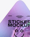 Iridiscent Triangle Sticker Mockup