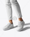 Woman Wearing Pants and Sneakers Mockup