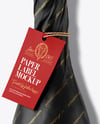 Wine Bottle in Paper Wrap Mockup