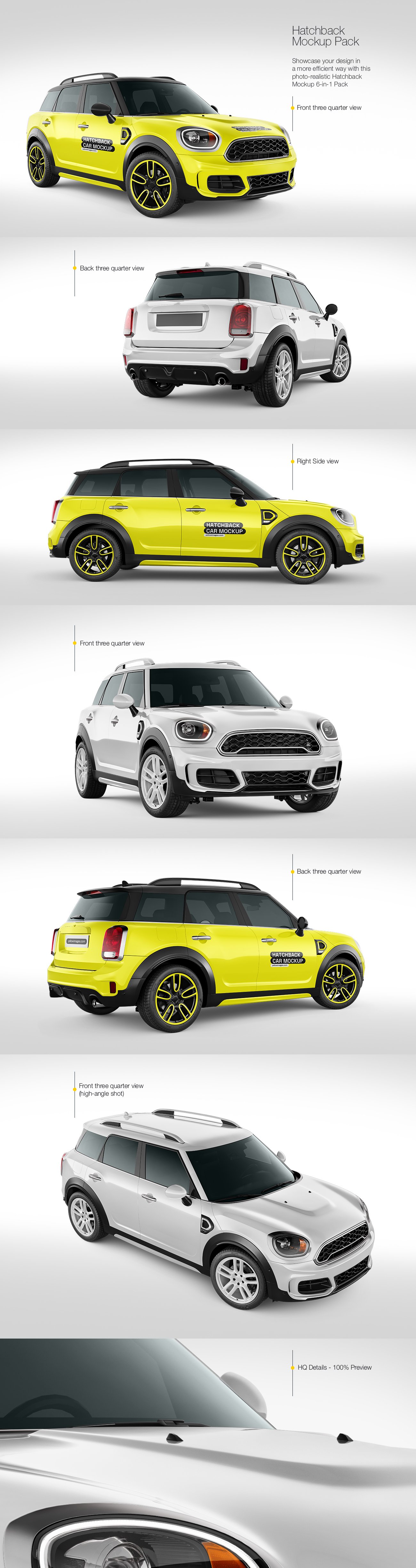 Hatchback Mockup - Pack