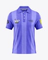 Men's Heather Polo Shirt Mockup - Front View