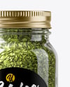 Glass Jar with Parsley Flakes Mockup