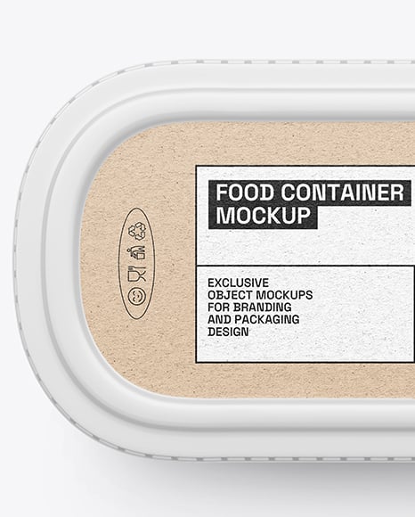Matte Plastic Container in Kraft Paper Sleeve Mockup
