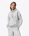 A Woman in a Hoodie Mockup