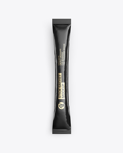 Glossy Stick Sachet Mockup