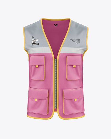 Safety Vest Mockup - Front View