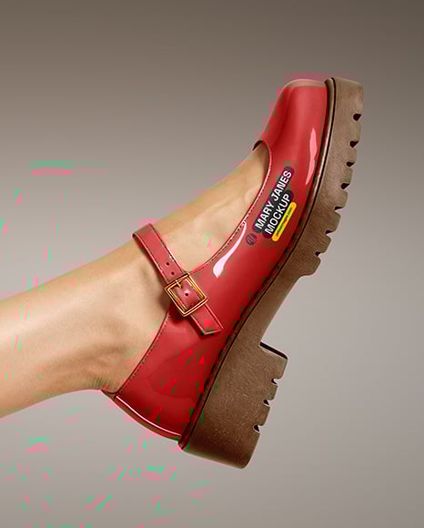 Mary Janes on Woman's Legs Mockup