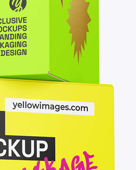 Two Paper Boxes Mockup