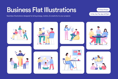 Business Flat Illustrations