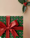 X-mas Gift Box with Holy Leafs Mockup