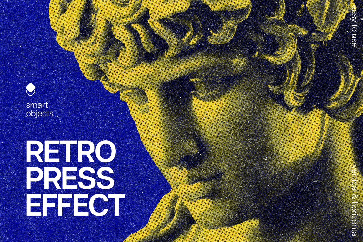 Retro Press Design Effect