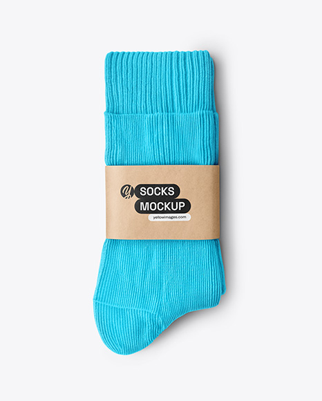 Socks with Label Mockup