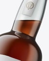 Tall Black Rum Bottle Mockup