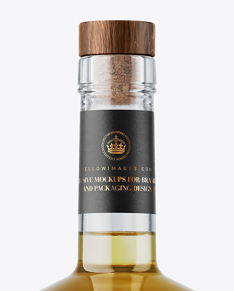 Golden Tequila Bottle Mockup