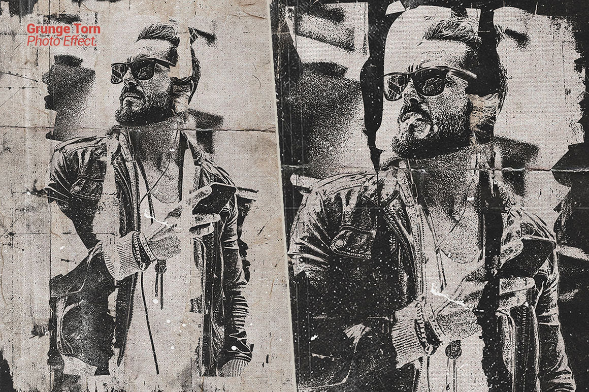 Grunge Torn Photo Effect