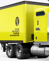 Truck Semi Trailer Mockup - Half Side View