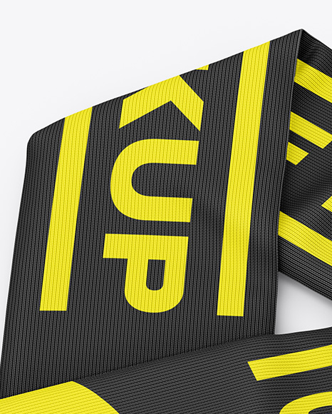 Fan Scarf Mockup - Half Side View