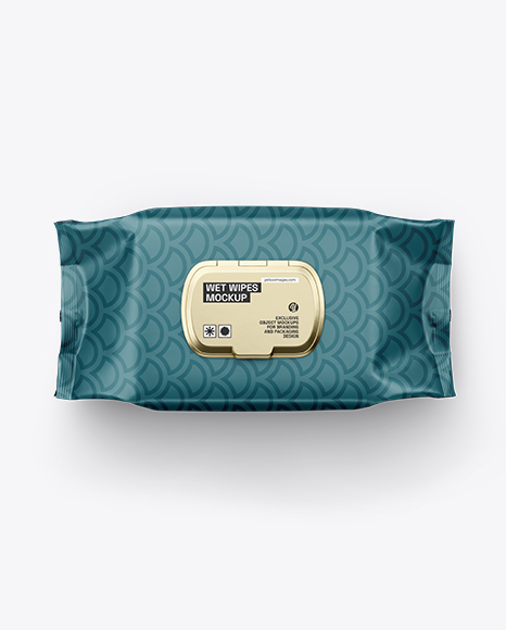 Matte Wet Wipes Pack Mockup